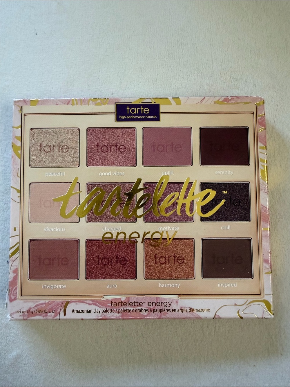 tarte eyeshadow palette - pink, mauve & plum tones